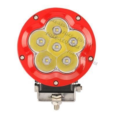 China Factory Hot Sell 5 Inch 60W Round Red/Black CREE LED Driving Work Light