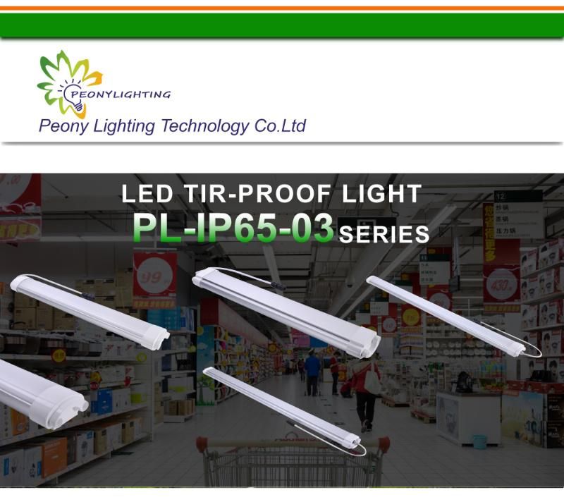 2021 IP65 Linear Light with 5 Years Warranty 20W LED Tri-Proof Lamp