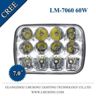 10-50V 7inch 60watt LED Truck Headlight High Power