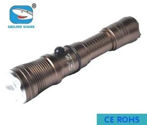 Bronze 3W High Light Flashlight Rechargeable LED Spotlight Torch