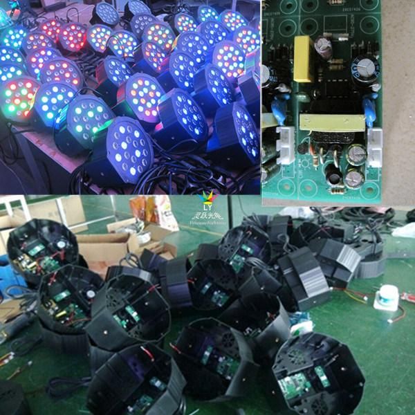 RGB Flat Small DJ Stage Lights LED PAR 18X1w