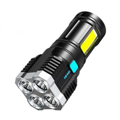 Multifunctional Bright Flashlight Outdoor Portable Household USB Rechargeable Flashlight