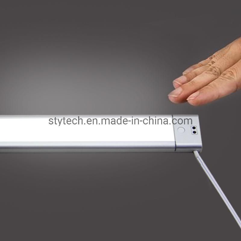 Aluminum DC 12V Surface Mounted Hand Motion Sensor LED Furniture/Wardrobe/Kitchen Cabinet Strip Linear Spotlight