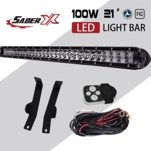 21 Inch 100W Single Row Offroad LED Light Bar with Bumper Mounting Brackets for 2006 2007 2008 Ford F150