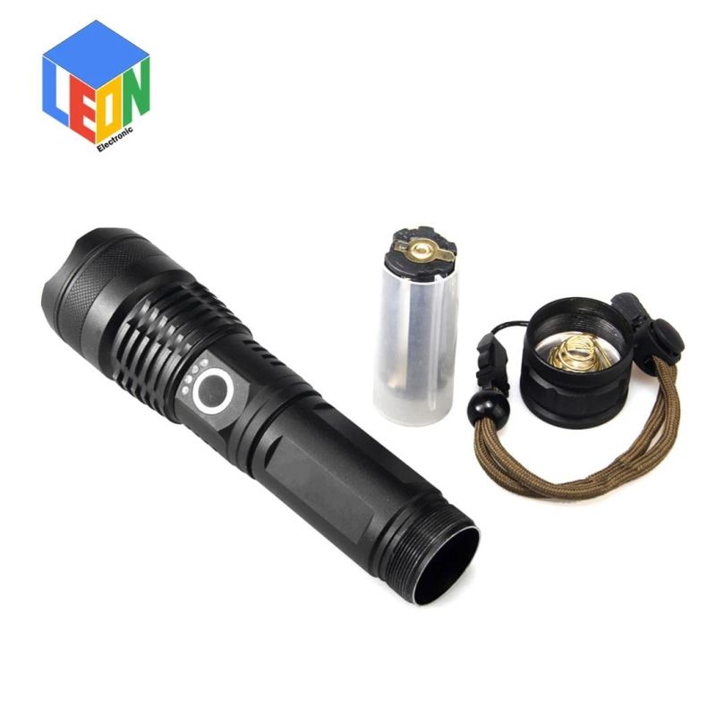 Water Proof Rechargeable LED Hand Torch with Zoom in and Zoom out Function