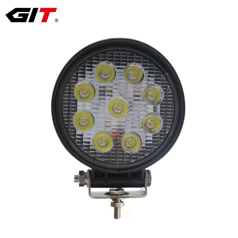 High Lumen 27W 4inch Spot/Flood Epistar Round LED Auto Lamp for Car Offroad 4X4 SUV