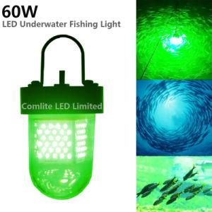 60W 12V-24V LED Green Underwater Submersible Night Light for Fishing Worn