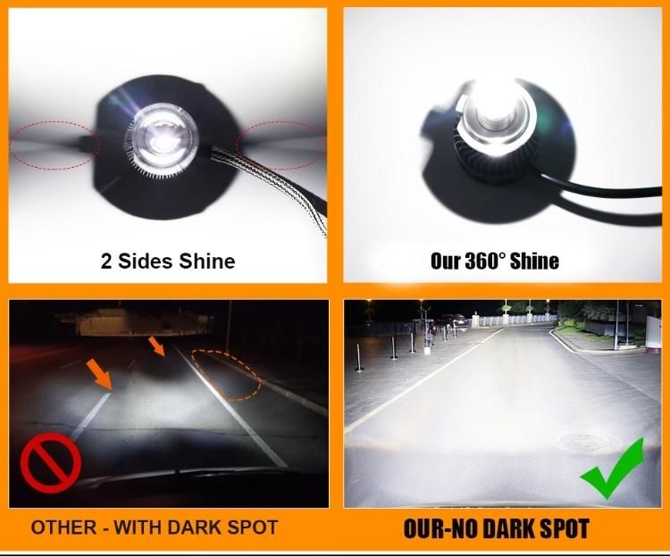 New 360 Degree Headlight Focos LED H1 H7 LED 360 Hb3 Hb4 9012 H4 20000lm Faros LED Bombillas Luces LED H4