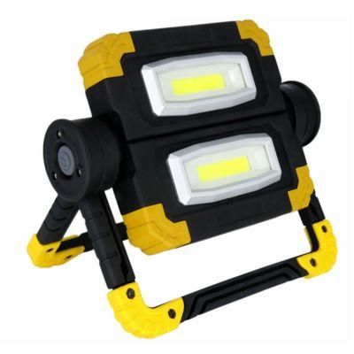 Rotating Handle Car Inspection Floodlight Working Spotlight 10W Foldable COB LED Dual Work Lamp Camping Emergency LED Work Light