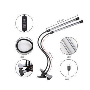 Hot Sale 27watts Triple Heads Dual Neck Clip LED Grow Light