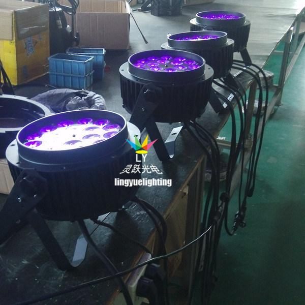 IP65 Waterproof Rgbwauv 6in1 18X18W Outdoor LED Flat PAR Can