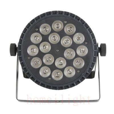 Top Quality 18PCS*18W High Brightness Full Color Dancing Party Flat PAR Light