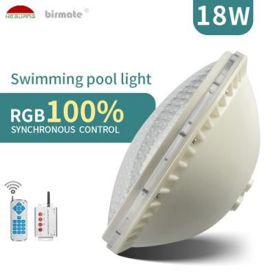 ABS Material 18W 12V RGB IP68 Waterproof PAR56 Light LED Swimming Pool Light