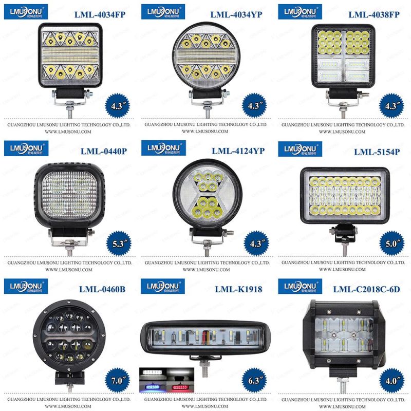 New 7 Inch 69W CREE 0453p Round Spot Flood Auxiliary LED Work Light with DRL Light for Car Truck Transport Vehicles