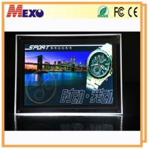 Acrylic LED Light Photo Frame with Metal Stand