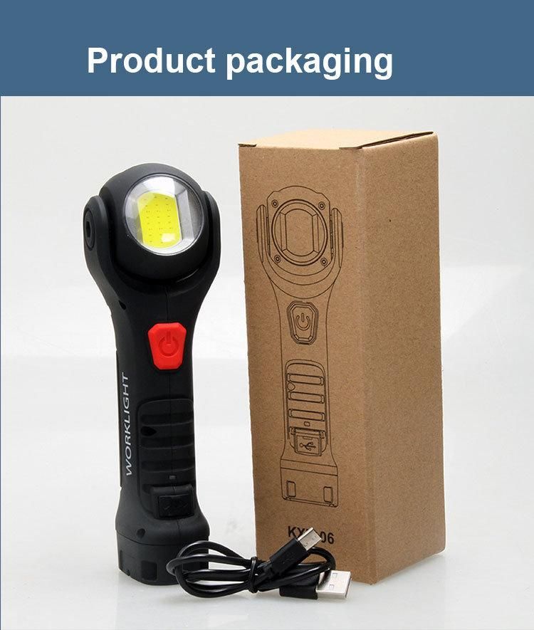 New Portable Work Lamp Adjust 360 Drgee Car Repair Inspection USB Magnetic LED Rechargeable Work Light