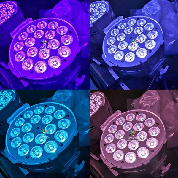 Stage Disco Light PAR 64 18X18W 6in1 RGBWA UV LED PAR