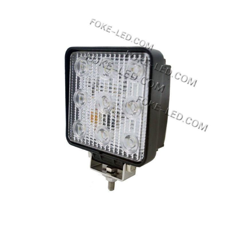 4.5 Inch Square 27W Auto LED Tractor Work Lamp