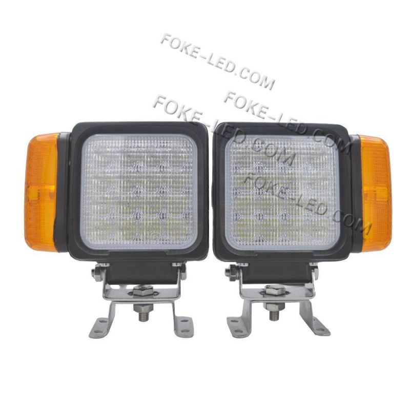 New Design 4 Inch 48W Square LED Working Light with Turn Signal Warning Lighting