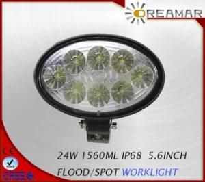 24W 1560 Lm 5.6inch Pi68 LED Headlight for Offroad