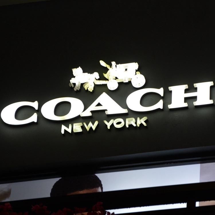 Wall Shop Signage ABS Vacuum Forming Flat Logo Font Illuminated LED Halo Letter