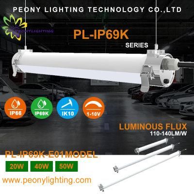 2021 New Design IP69K 20W LED Tri-Proof Light Three Proof Linear Lamp