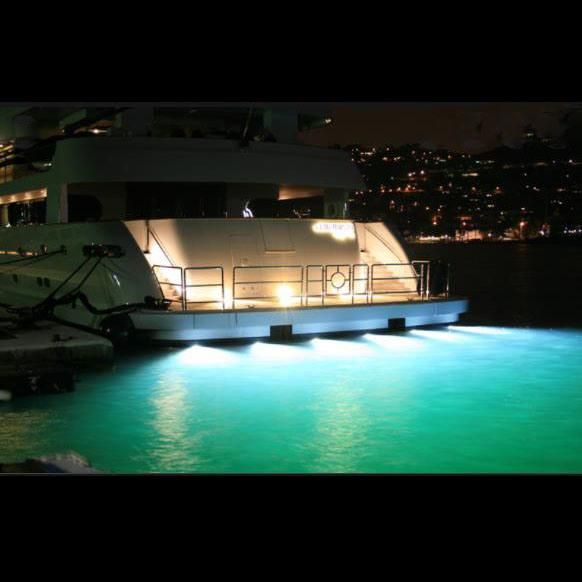 Brilliant Underwater Lighting No Holes to Drill Marine LED Light