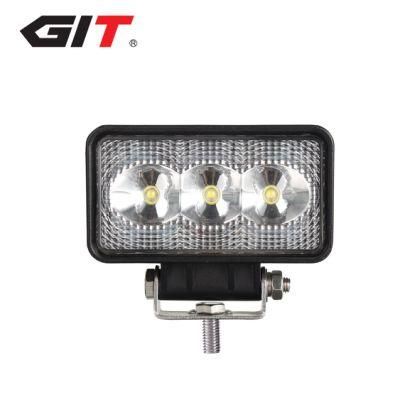 Hot Selling Epistar 9W 4.5inch Rectangle Flood/Spot LED Work Light for Automotive Forklift