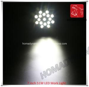 LED Car Light 7 Inch 51W LED Work Light of SUV Car LED off Road Light/Driving Light