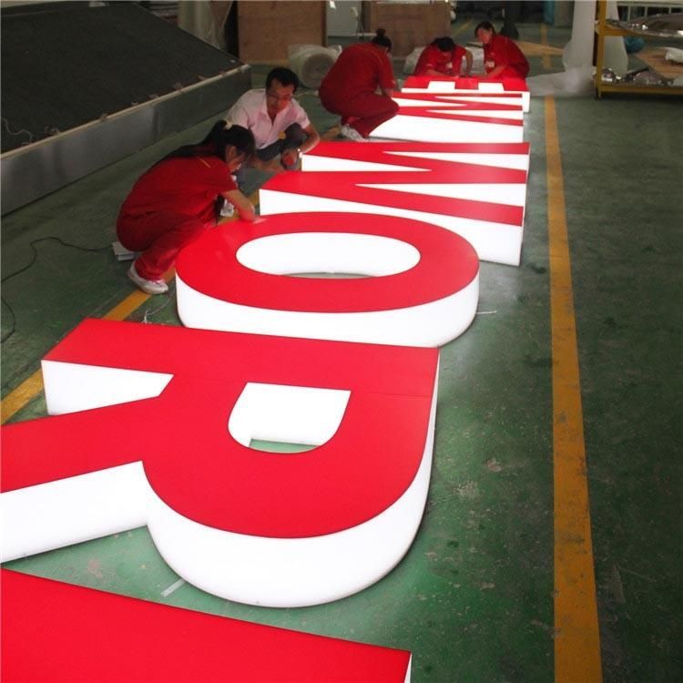 Store Front Logo Advertising Display Back Lit Channel Letter Sign