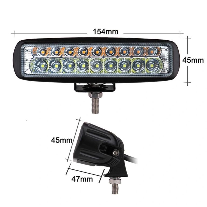 6.3inch Square 60W LED Truck Light Flood Beam Work Light for Offraod