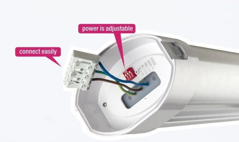 IP69K Tool-Free LED Smart Tri Proof Light, LED Linear Lighting, Emergency Microwave Motion Sensor