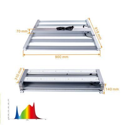 640W Ajustable Full Spectrum LED Grow Light for Horticolture Indoor Vertical Farming