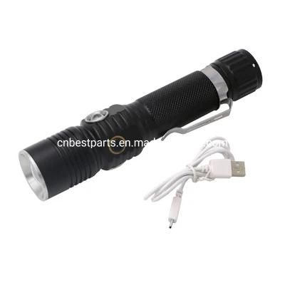 Wholesale Multifunction Aluminum Flashlight with Clip Rechargeable T6 LED Torch Outdoor Emergency Inspection Torch Camping LED Flashlight