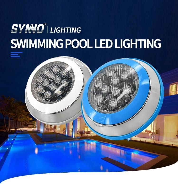 AC24V Stainless Steel 6W IP68 Swimming Pool Lamp LED Wall Mounted Underwater Light Remote Control Piscina LED Pool Light