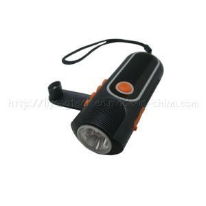 Handcrank Dynamo LED Flashlight, LCD Digital Radio with LED Flashlight (LY-4001)