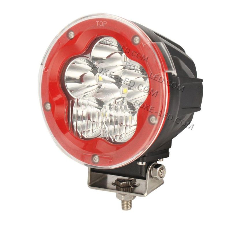 China Factory Hot Sell 5 Inch 60W Round Red/Black CREE LED Driving Work Light