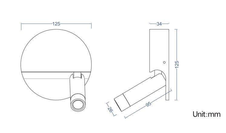 Tp-Bh-036A Headboard Light Hotel Bedside Reading Light