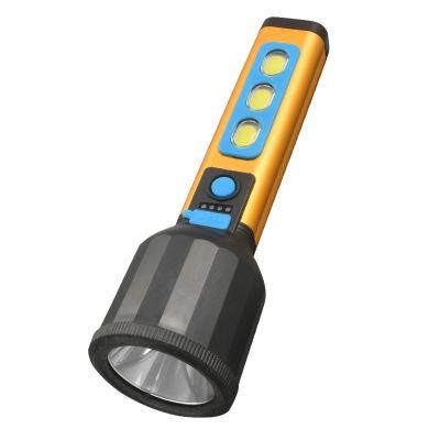 High Lumens 500m Long Range 4 Modes COB Work Light Built-in Battery LED Flashlight Hand Torch