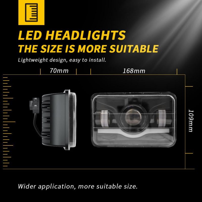 Dxz Truck Accessories 5inch LED Headlight Wave Shape with DRL for Jeep Wrangler High/Low Beam LED Headlight for Trucks Motorcycle