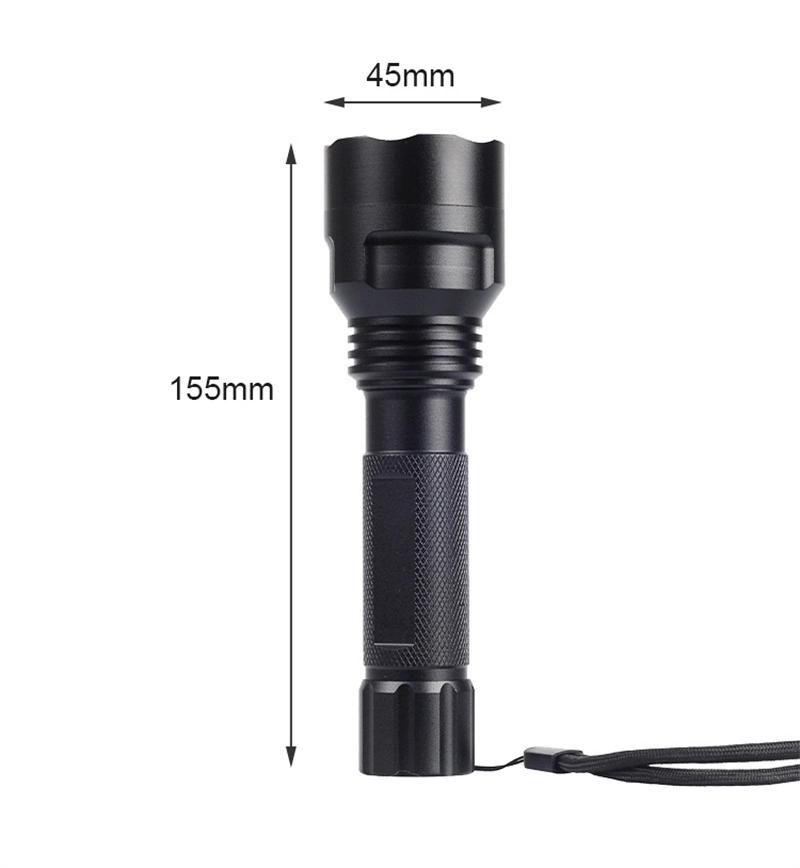 High Performance Rechargeable Camping Flashlight 100 UV Torch Lighting LED Light