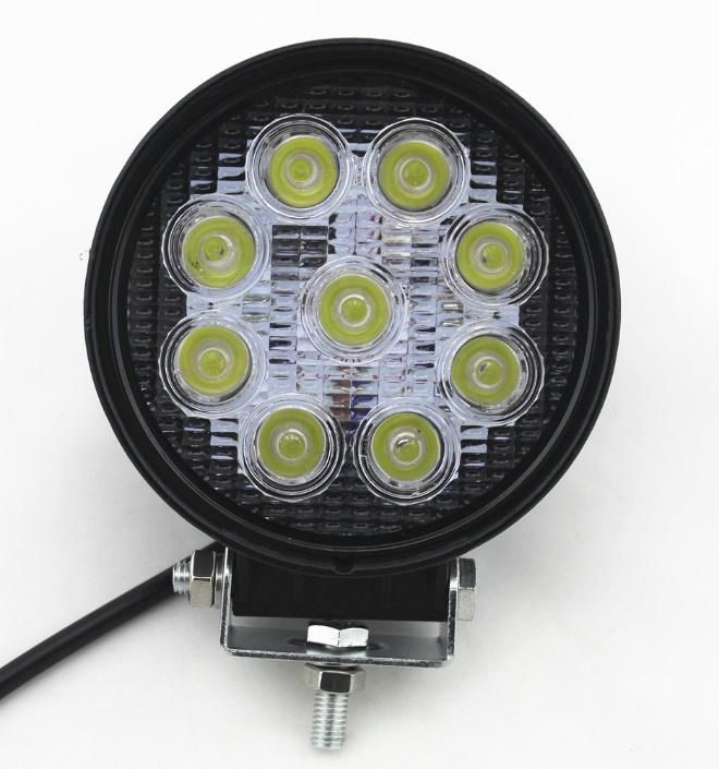 High Performance Quality Powerful Round or Square Ultra Offroad Lamp Car Truck ATV Flood Beam Sport 27W 9 LED Floodlight