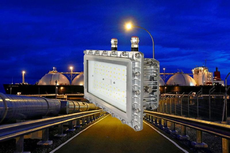 Iecex Qar System Factory Manufacturer Unique True Optic 150W LED Ex Flood Oil Plant Light Lighting for Project Gas Station and Area Lighting Application IP66