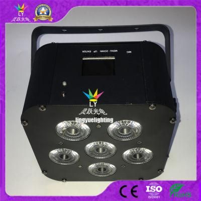 6X18W RGBWA UV 6in1 Indoor Battery DMX Wireless LED PAR Light