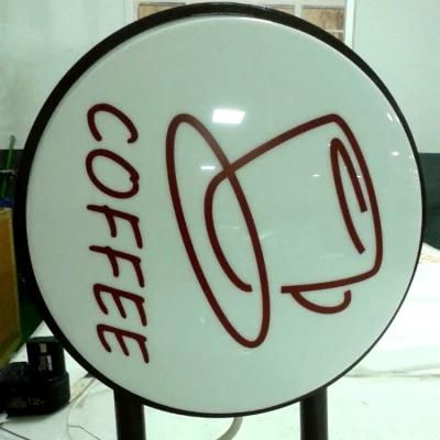 Coffee Shop Outdoor Advertising Front Acrylic Restaurant Indoor LED Letter Light Box Sign