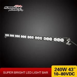 43&quot; 240W IP68 Single Row White &amp; Amber LED Light Bar