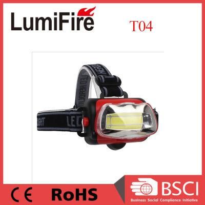 Cheap Plastic Camping Outdoor Waterproof COB LED Headlight