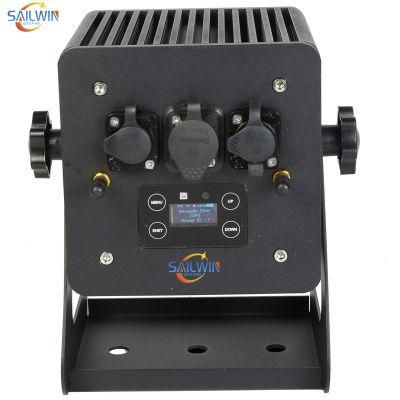 6in1 RGBWA+ UV DMX Wireless Battery Operated LED PAR Can