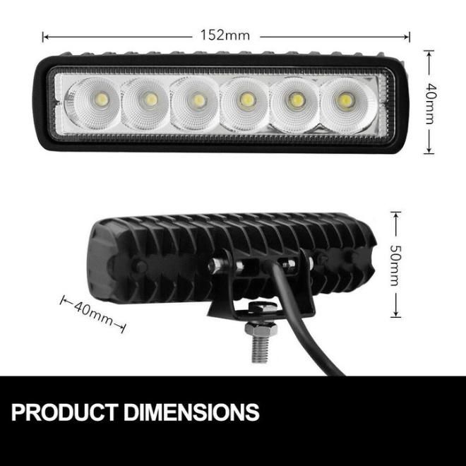 18W 12V 24V LED Mini Light Bar Motorcycle Faros LED Barras Auto Moto Truck Trailer 4X4 off-Road ATV UTV 6 Inch LED Work Light Barra De Luz De LED