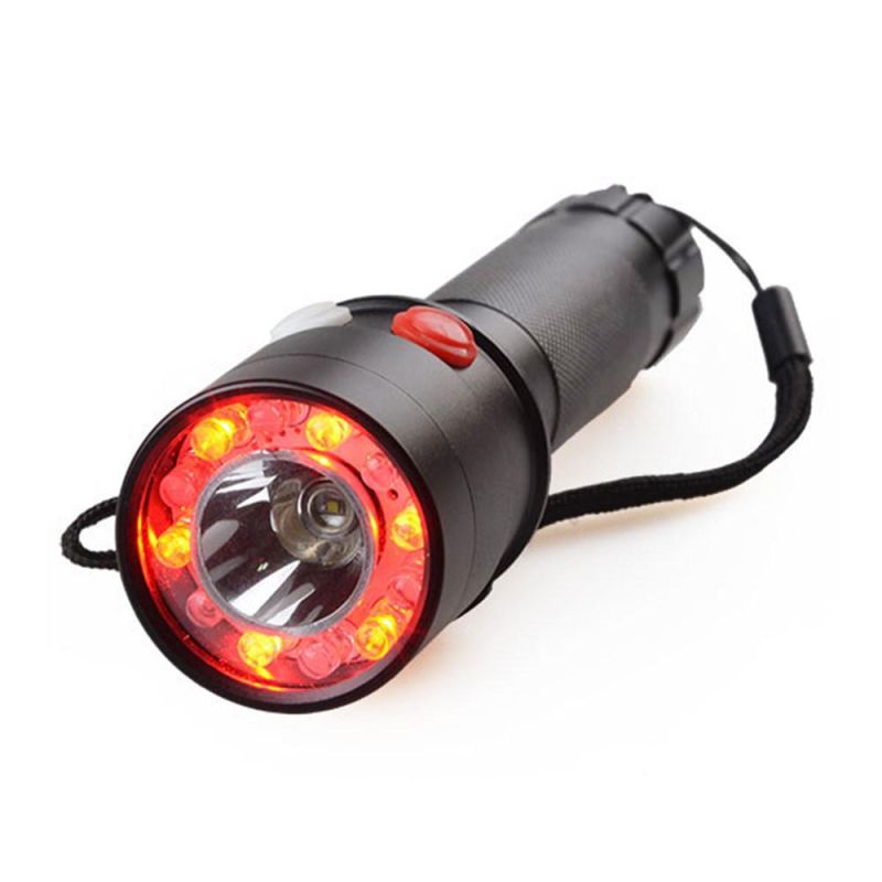 High Quality 3 Colour Traffic Light Rechargeable Flashlight